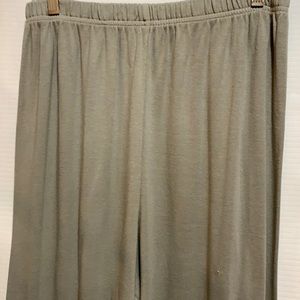 VINTAGE MILL VALLEY KNIT PANT SZ L OLIVE/TAN 100% COTTON PULL-ON ELASTIC WAIST